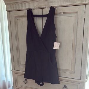 Black Sleeveless Romper by Free People